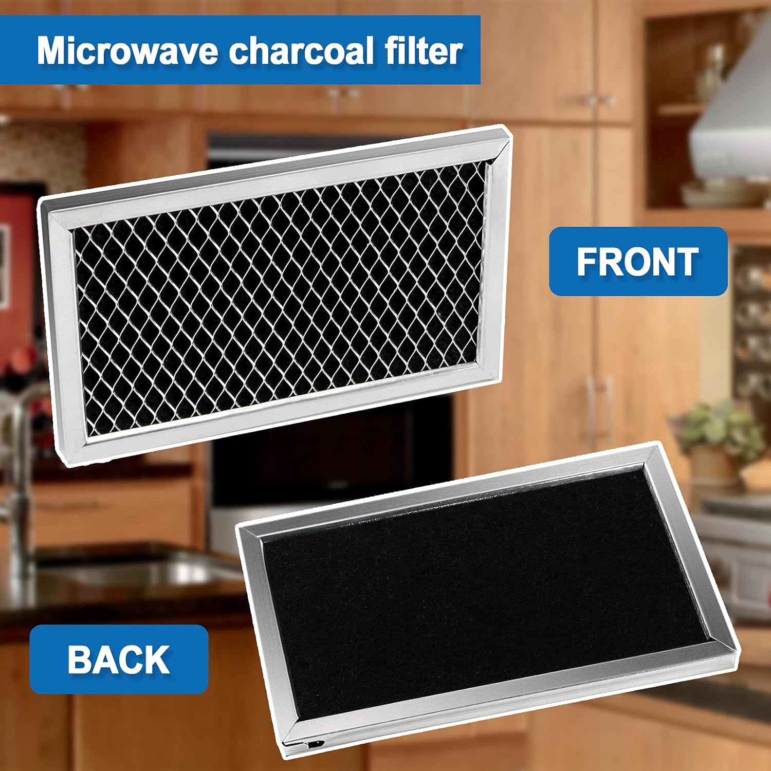 (4 Pack) JX81J WB02X11124 Microwave Recirculating Charcoal Filter Compatible with GE Microwave Oven Replace Filters WB2X11124, AP3791810 by Fetechmate: Home Improvement