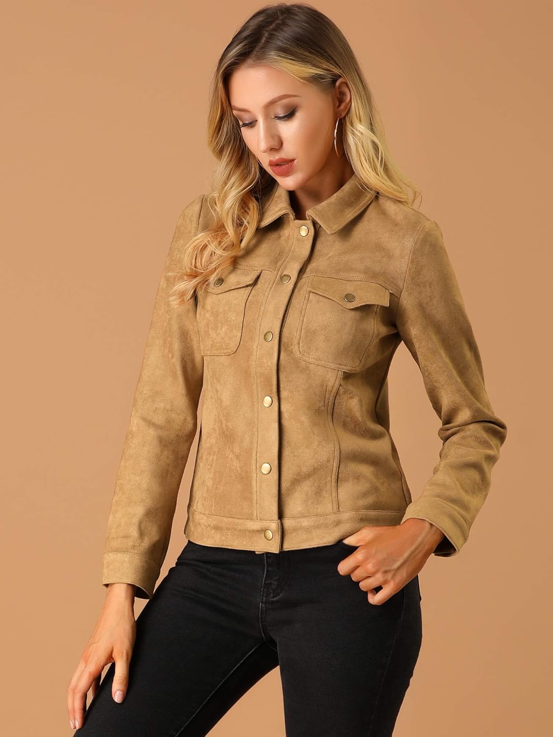 down collar trucker jacket