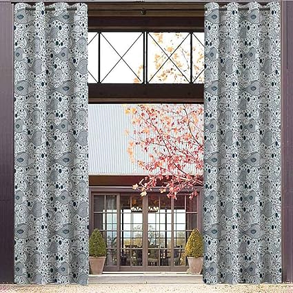 Amazon Com Vintage Blue Blackout Curtains Gasket Insulation