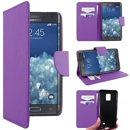 ebestStar - compatibel Samsung Galaxy Note Edge Hülle SM-N915F Kunstleder Wallet Case Handyhülle [PU Leder], Kartenfächern, S