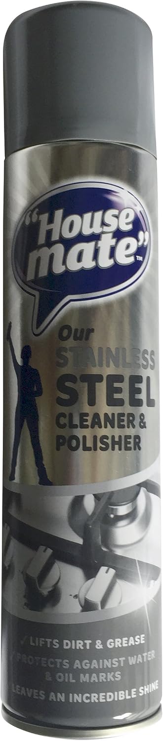 House Mate Stainless Steel Cleaner and Polisher 400ml (Pack of 1), Clear, 400 ml (Pack of 1)