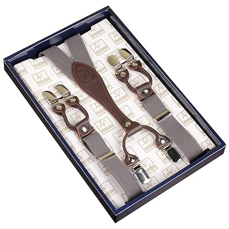 Frau / Mann Hosenträger Moderne Einstellbare und Hohe Qualität KANGDAI 6 Clips mit Y-Zurück Durable Breite Elastische Straps 