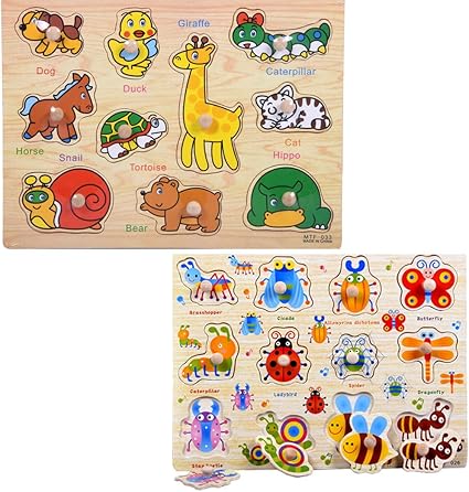 wooden & pegged puzzles