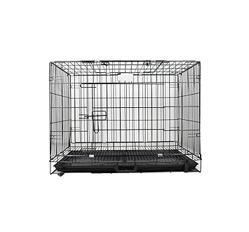 Sri Puppy/Small Pet Cage with Removable Tray, Black