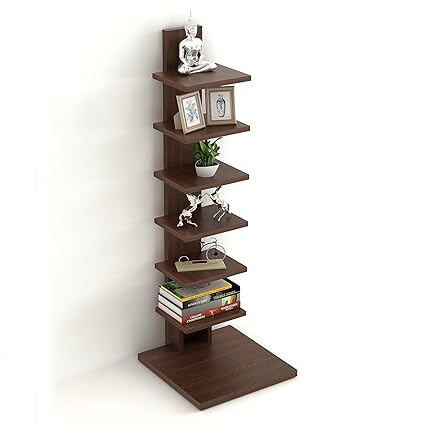 Bluewud Osvil Floor Standing Book Shelf Rack Wenge Amazon In