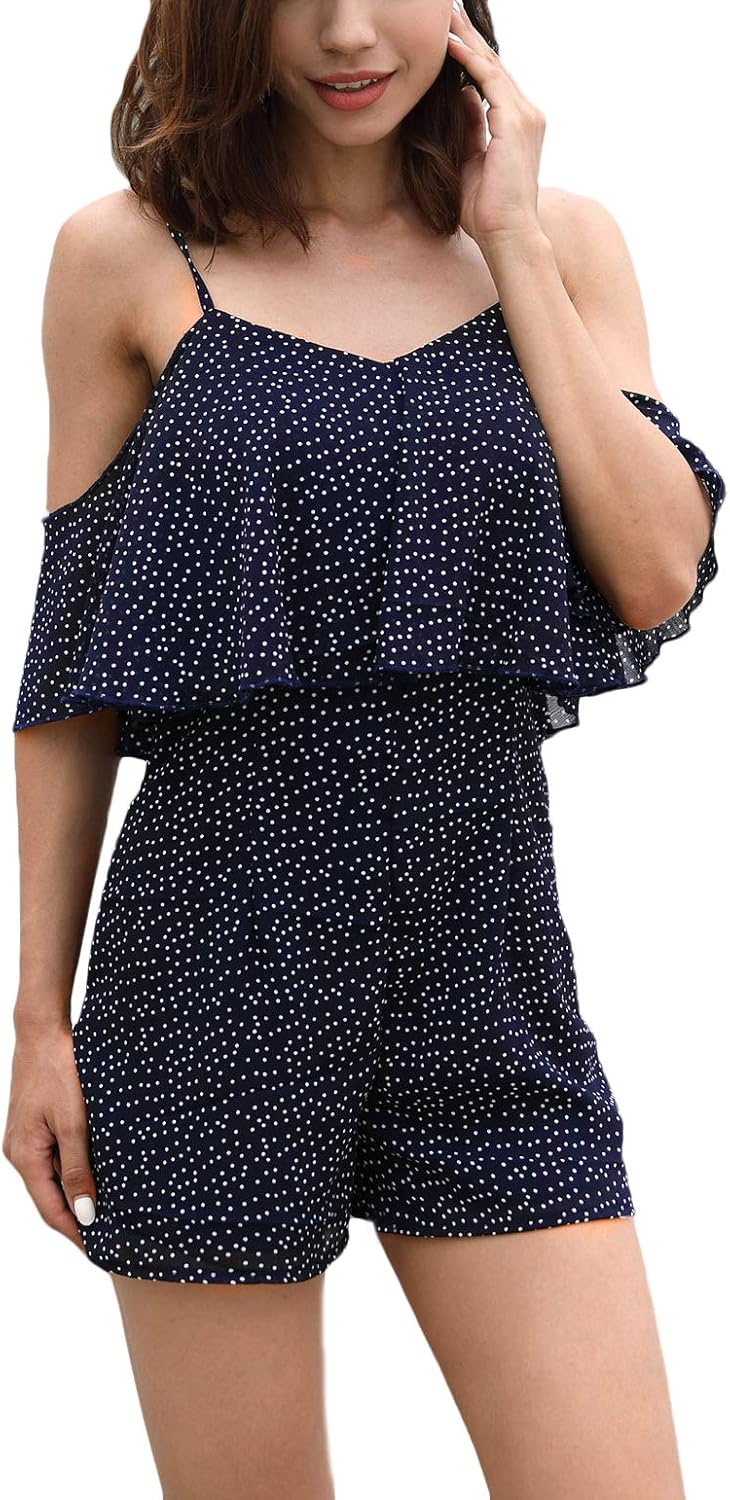 Damen Jumpsuit Sommer Elegant Jumpsuit Casual Stil Schulterfrei