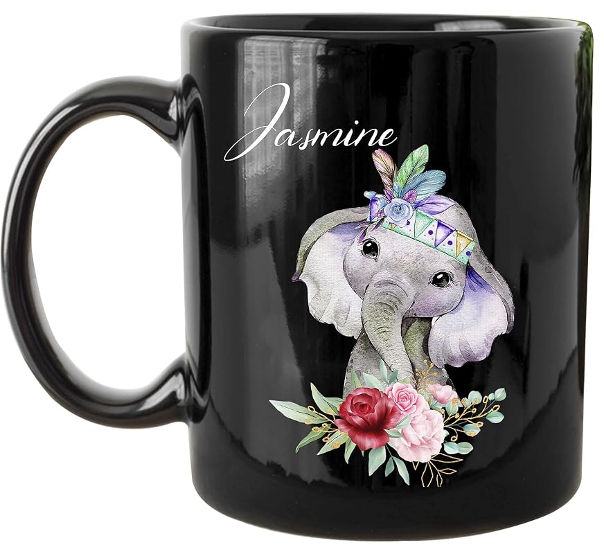 Elephant Coffee Mug, Personalized Elephant