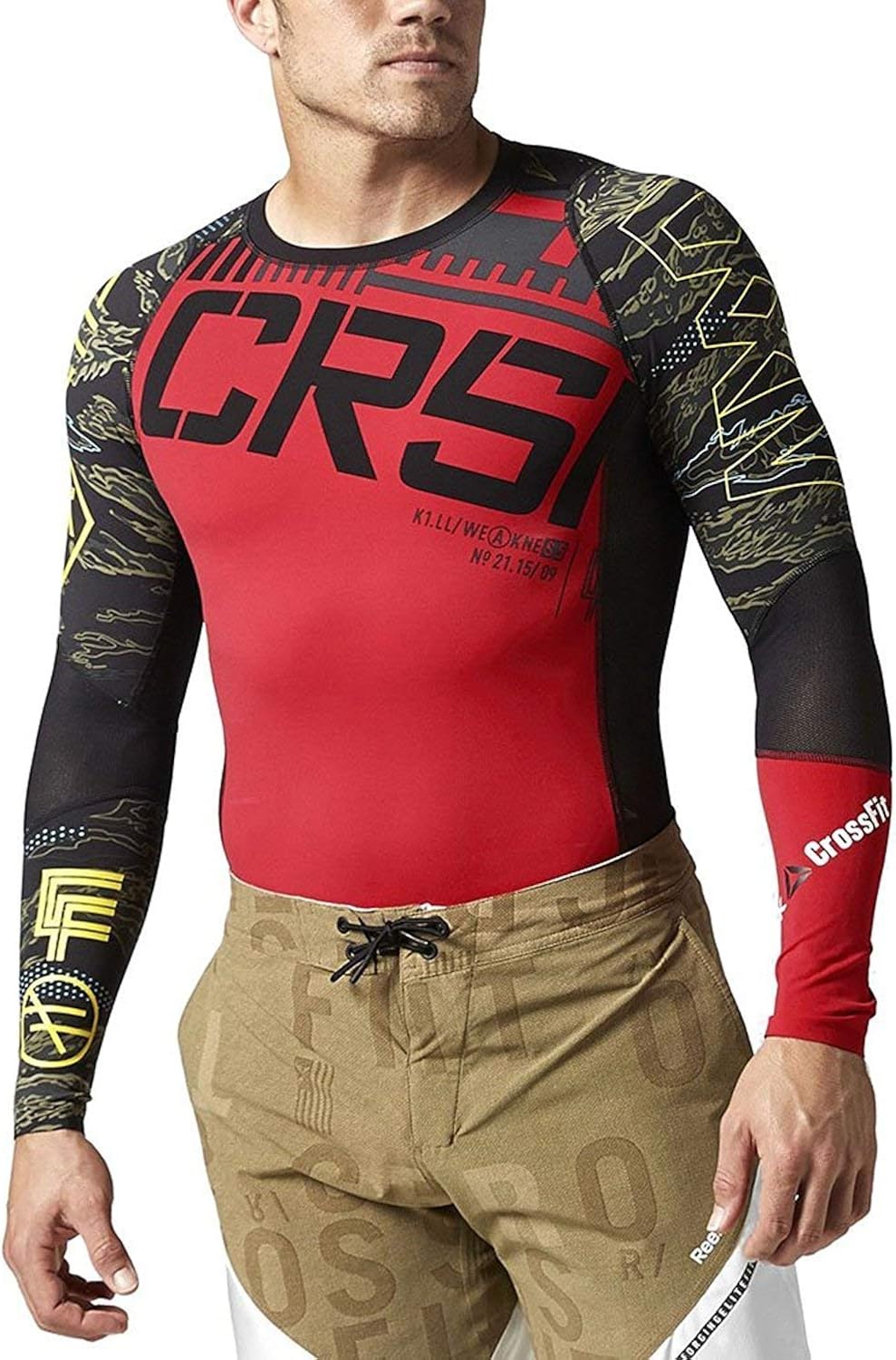 Reebok Men's Crossfit CNTRL II Compression Tee Shirt Black B87913