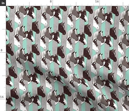 Amazoncom Equestrian Fabric Waiting For The Horse Race