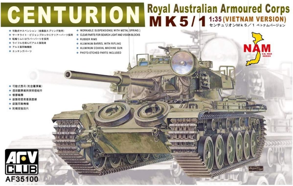 AFV Club Centurion Mk5/1 Royal Australian Armoured Corps (Vietnam Version) - 1:35 Plastic Kit
