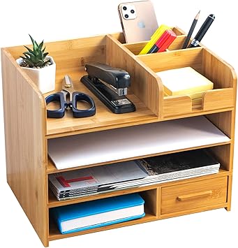 Amazon.com: Bamboo Desktop Organizer 