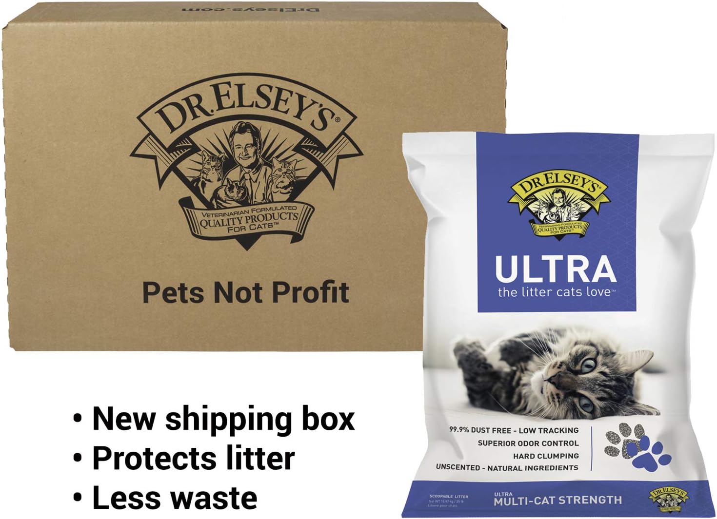 Dr. Elsey's Ultra Premium Clumping Cat Litter, 40 pound bag ( Pack May Vary ) : Pet Litter : Pet Supplies