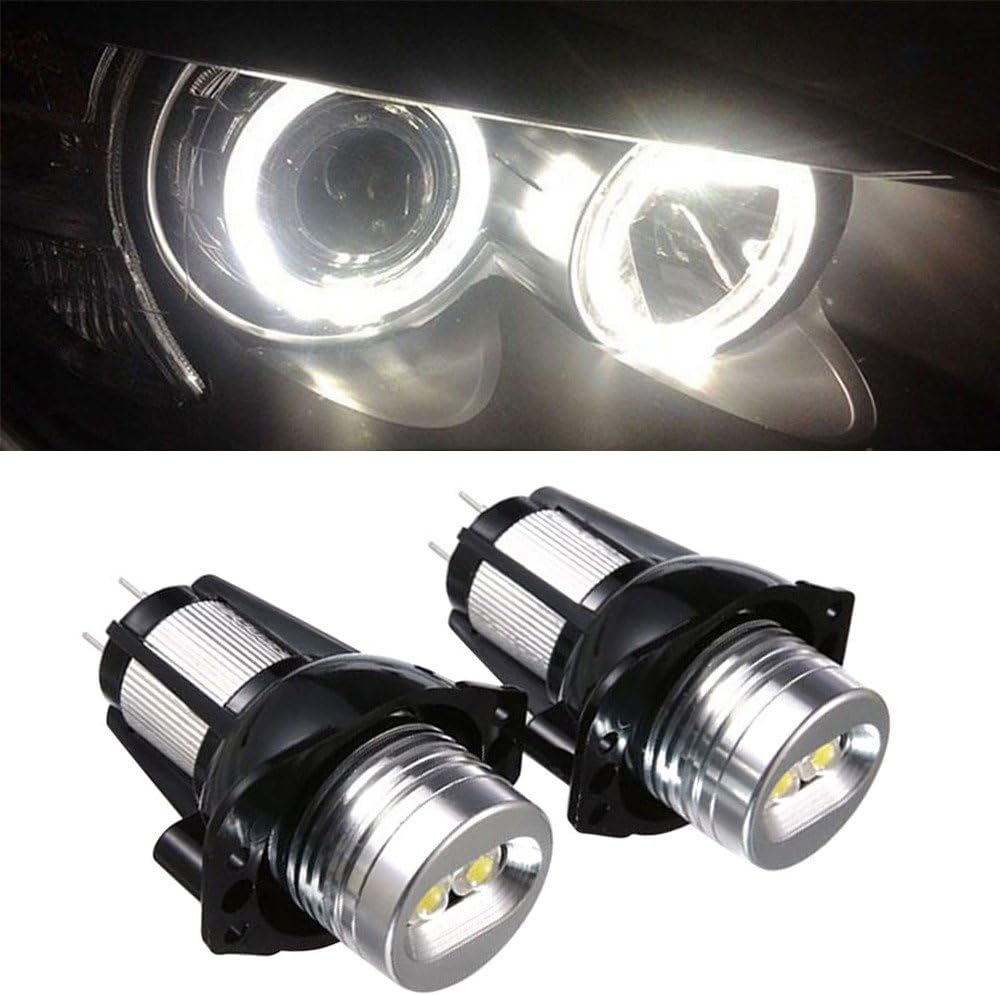 WXAN 2 PCS E90 Angel Eyes Halo Ring LED Light 6W Marker Bulb Xenon White for BMWWe are Professional in car and Motorcycle Lights!