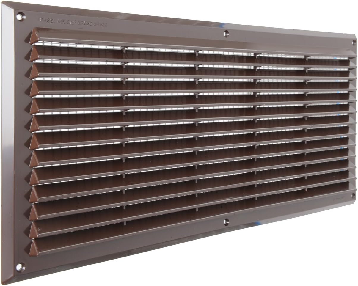 The Ventilation AR5023 M-Y Grid Plastic Rectangular Overlapping Brown 500 x 227 mm