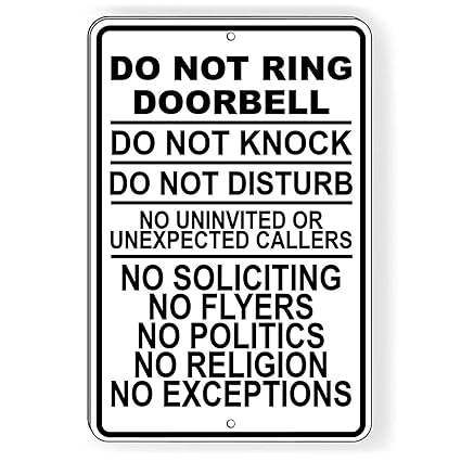 Amazon Com Do Not Ring Doorbell Do Not Disturb Do Not Knock