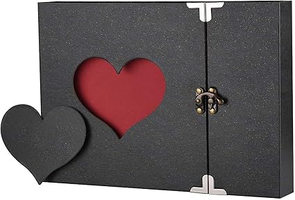 Firbon Album Fotografico Scrapbook Sticker Diario Creativo Con Incisione A Forma Di Cuore Wedding Anniversary Birthday Mother S Day Valentine S Day Idea Regalo Nero Amazon It Casa E Cucina