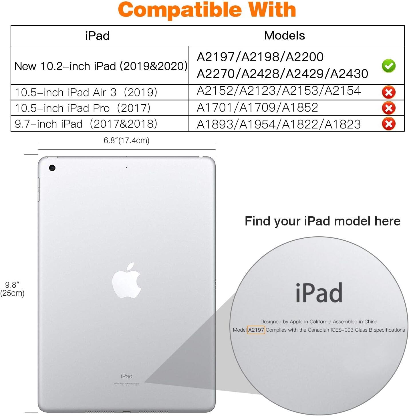 MoKo Case Fit New iPad 8th Gen 2020 / 7th Generation 2019, iPad 10.2 Case - Slim Smart Shell Stand Cover with Translucent Frosted Back Protector for iPad 10.2", Rose Gold(Auto Wake/Sleep): Computers & Accessories
