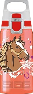 SIGG VIVA ONE Horses Kinder Trinkflasche (0.5 L), schadstofffreie Kinderflasche mit auslaufsicherem Deckel, einhändig bedienbare Trinkflasche für Kinder