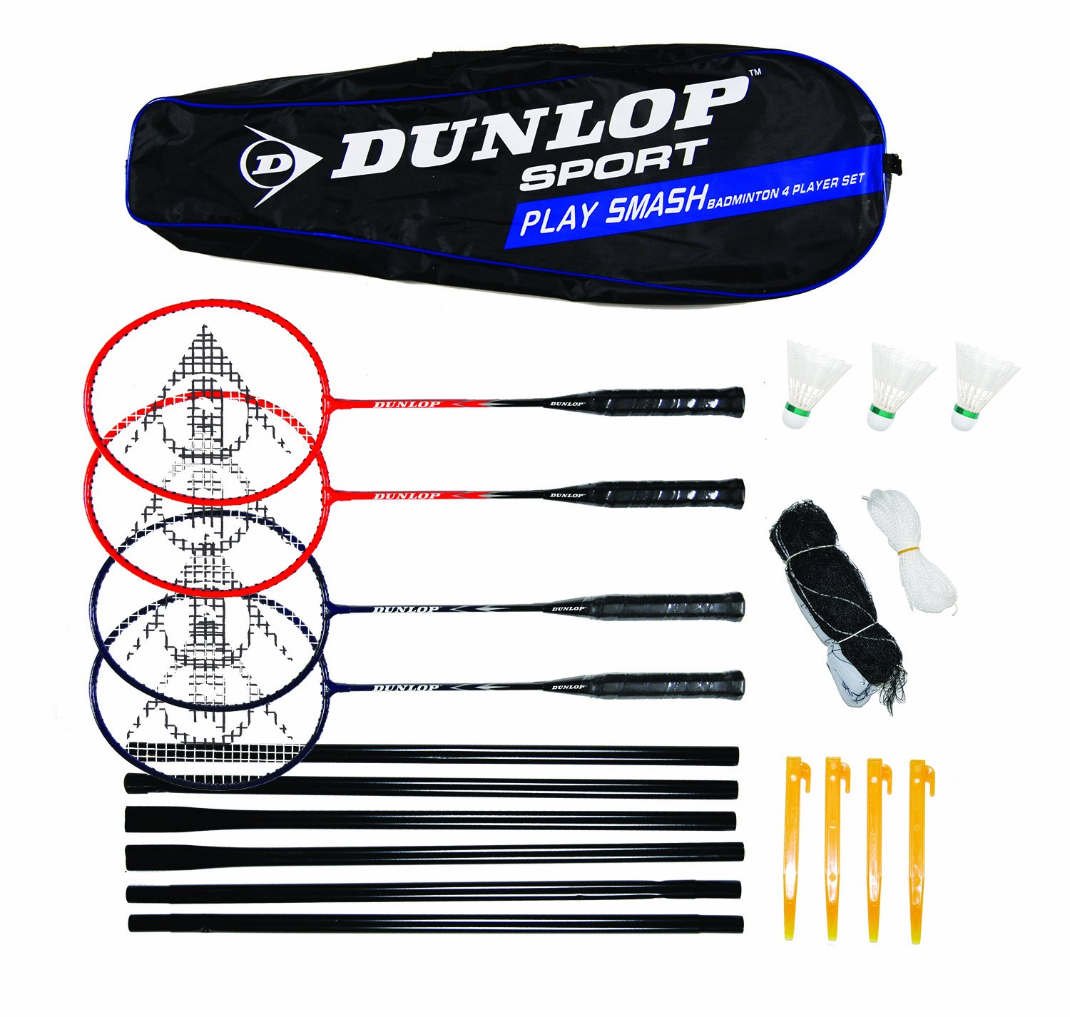 Dunlop Play Smash 4 Player Badminton Set Dunlop Play Smash 4 Player Badminton Set