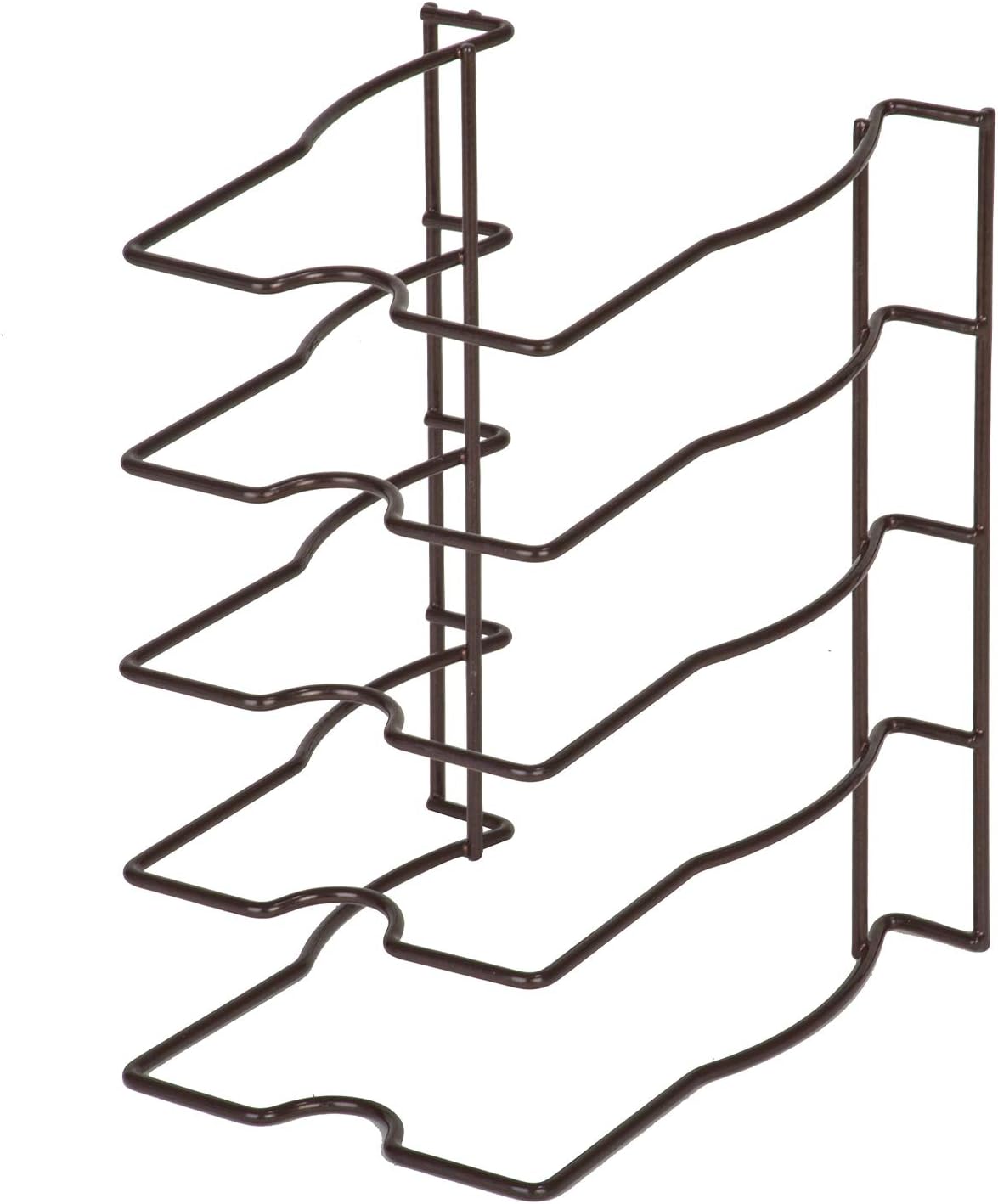 storage rack dividers on Amazon Com Smart Design Bakeware Lid Storage Rack W 4 Compartment Dividers Steel Metal Frame Rust Resistant Finish Cooking Baking Pantry Organization Kitchen 10 X 8 Inch Bronze Kitchen Dining