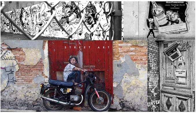 Amazon 特大ウォールステッカー ストリートアート ミックス 落書き 絵画 シール ステッカー ポスター Mu3アクセント壁紙 ウォールステッカー オンライン通販