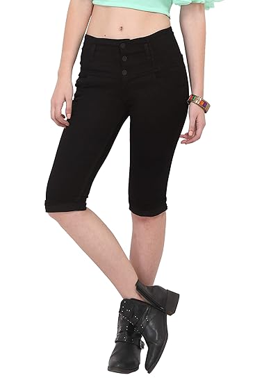 black denim capri