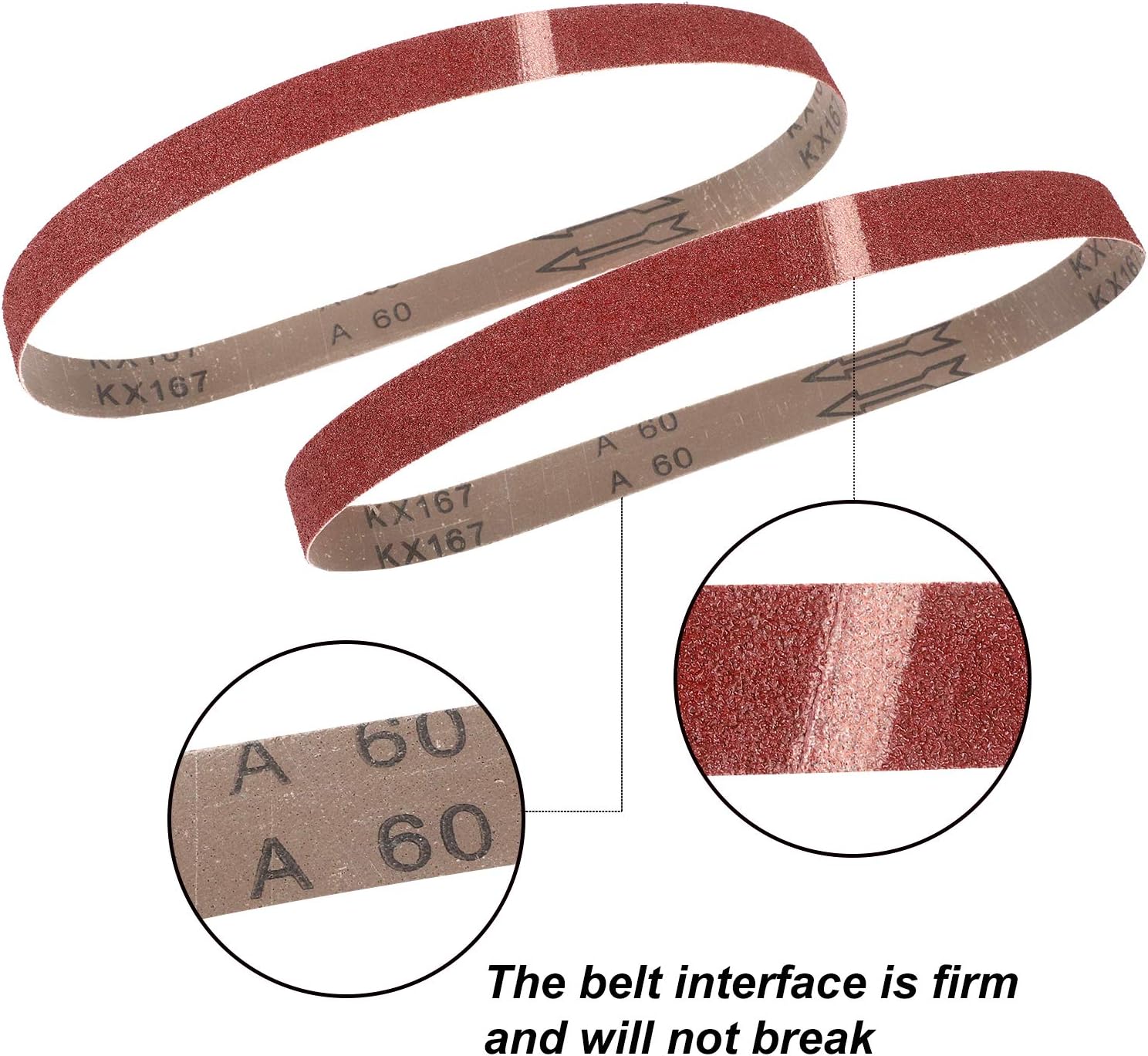 HongWay 24 Pack Sanding Belts 1x30 Inches Aluminum Oxide Sanding Belt (60 80 120 150 240 320 400 600 800 1000 Grits) for Belt Sander 1x30 - - 