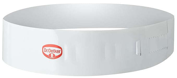 Dr. Oetker Tortenring Ø20- Ø27cm, Küchenhelfer aus Kunststoff, stufenlos verstellbar, perfekt geeignet für Schichttorten, ein
