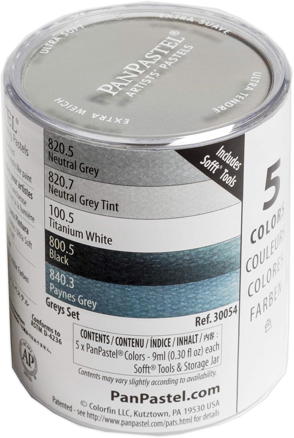 PanPastel 5 Colour Set - Greys Set, 5 count