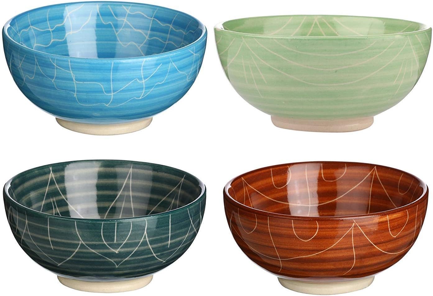 Kudoz Enterprises Sunshine Crafts Ceramic Large Dinning Bowls (Set of 4)