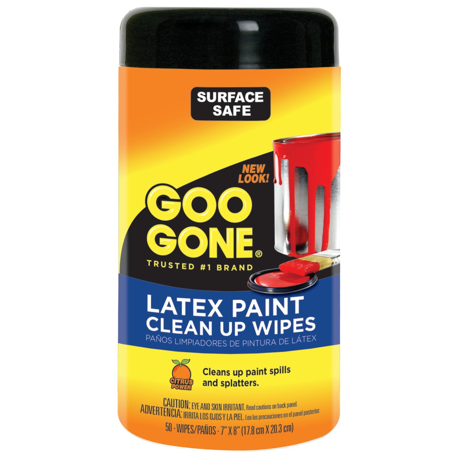 Goo Gone Paint Clean Up Wipes 50 Count Latex Paint Remover Surface