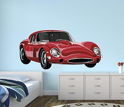Amazon Com Classic Race Car Wall Decal Nursery Art Kids