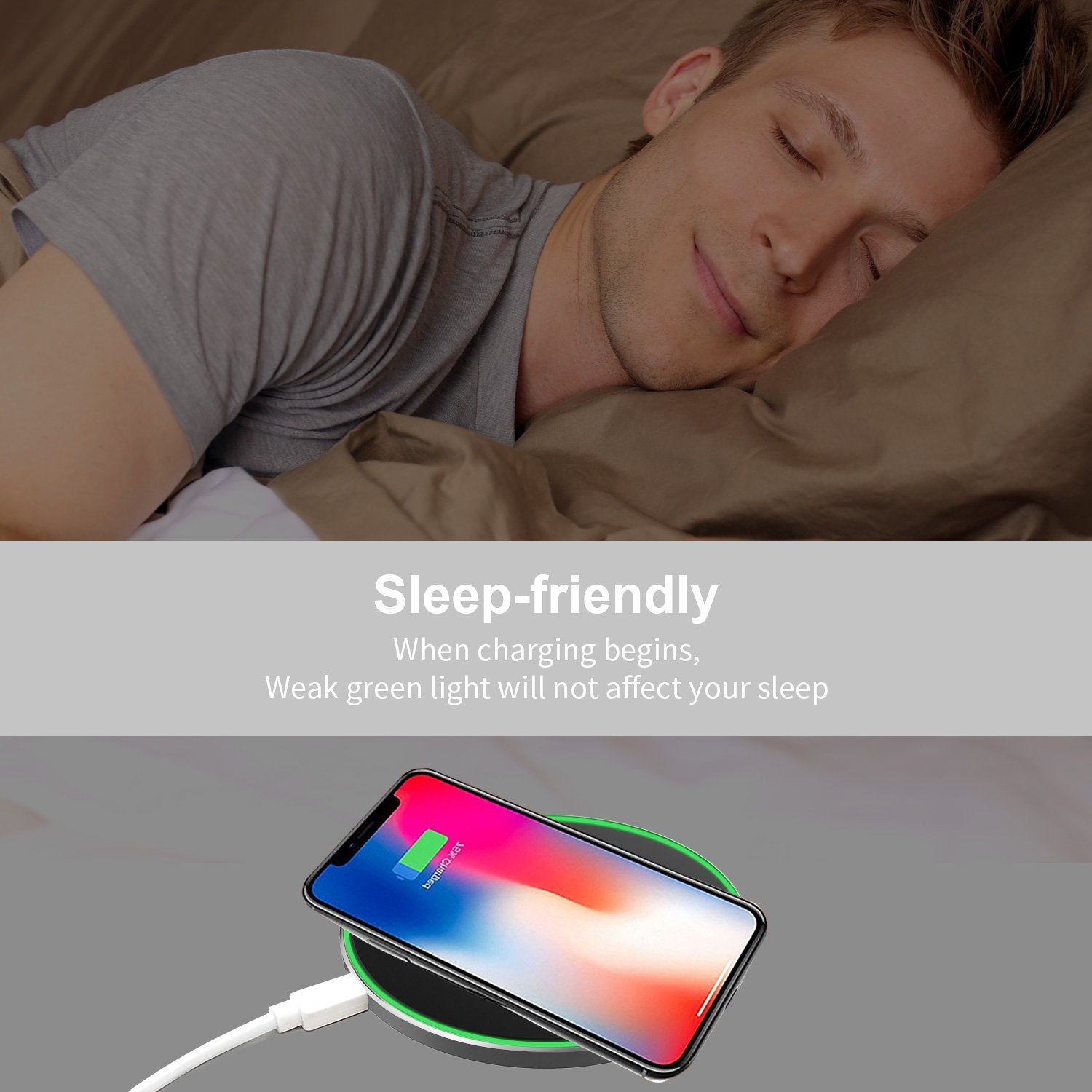 Fast Wireless Charger, LOBKIN Ultra Slim Qi Wireless Charger QC 3.0 Quick Charge Portable Charging Pad for iPhone X, iPhone 8/8 Plus, Samsung Galaxy S9/S9 Plus/Note 8/S8/S8 Plus (Black)