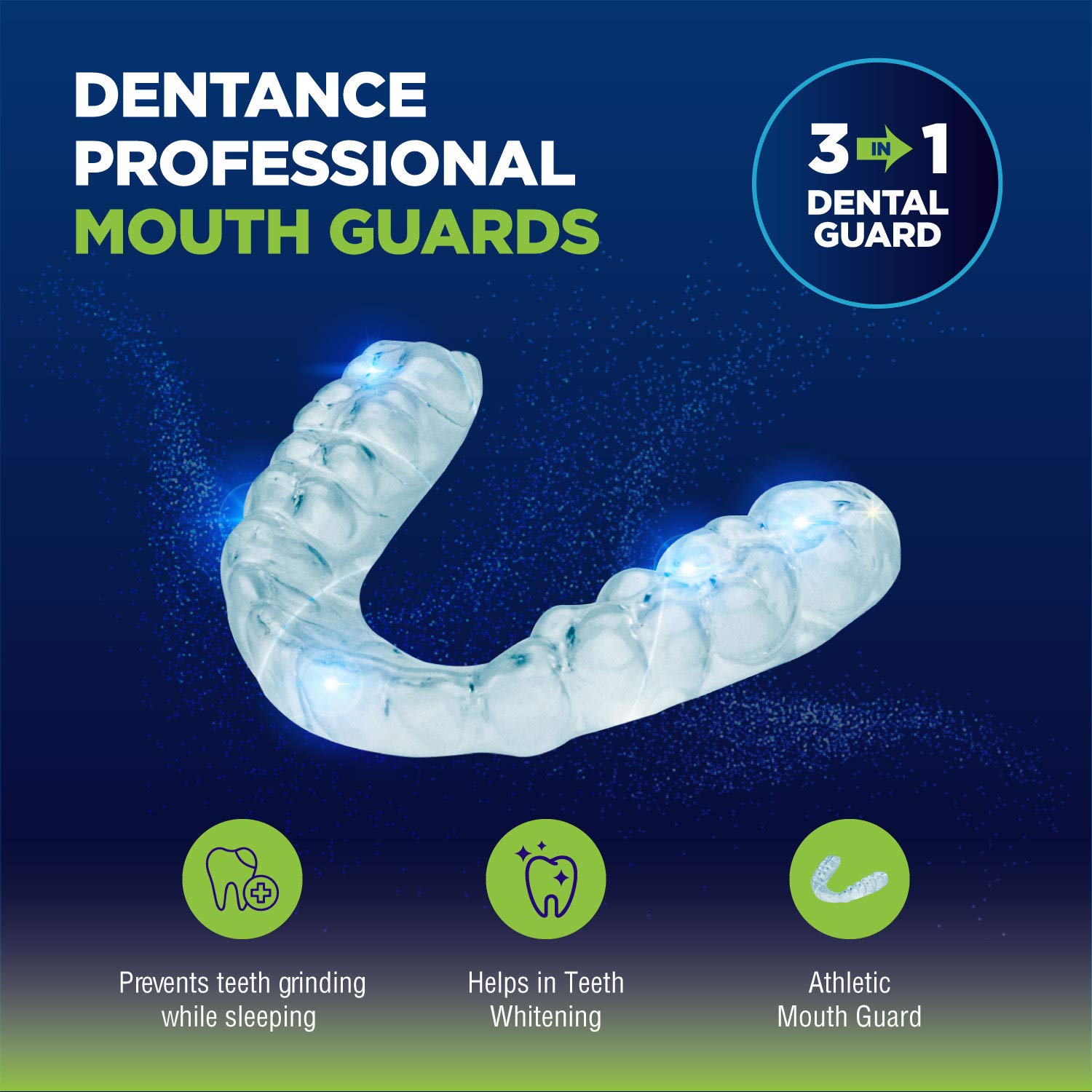 Dentance Professional Dental Guards – Set of 4 Made In USA - Custom Fit - BPA Free - Perfect Dental Guards for Teeth Grinding and Sport Athletes - Regular and Heavy Duty protection - Teeth Whitening : Beauty