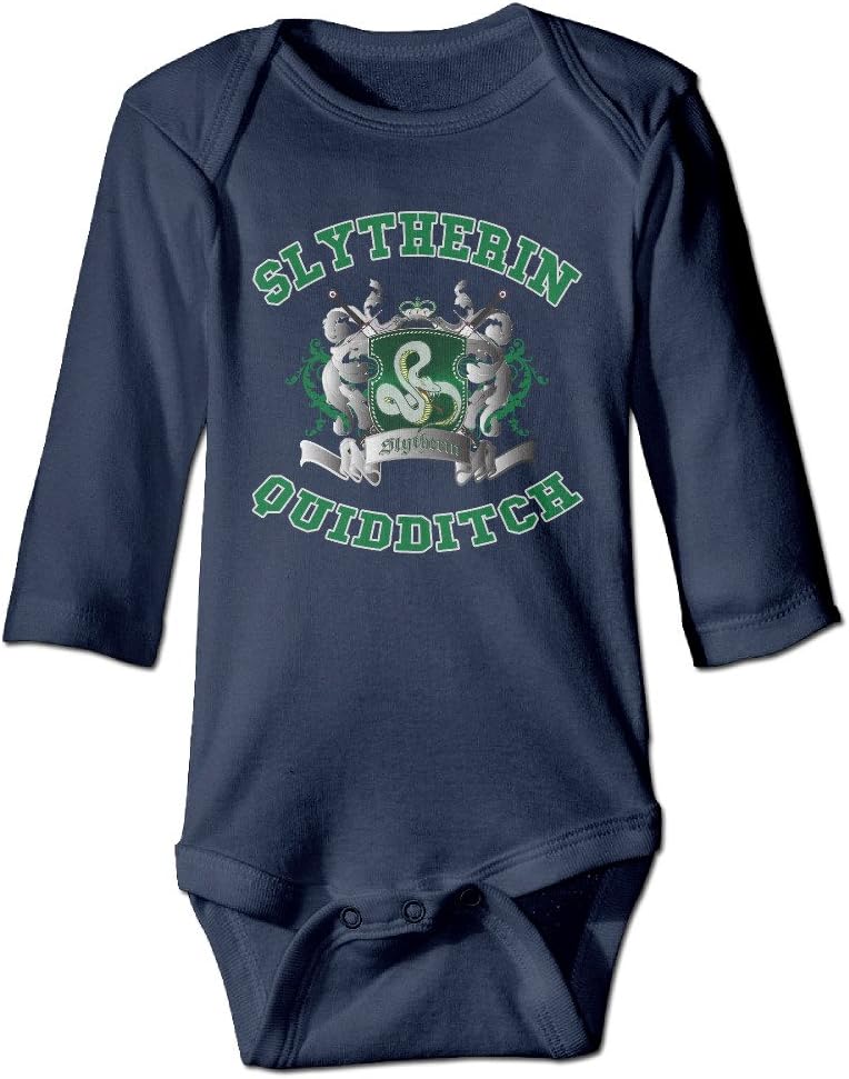 HYRONE Slytherin Quidditch Baby Bodysuit Long Sleeve JumpSuit Romper Navy