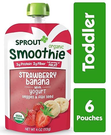 Sprout Organic Toddler Smoothie Strawberry Banana W Yogurt 4