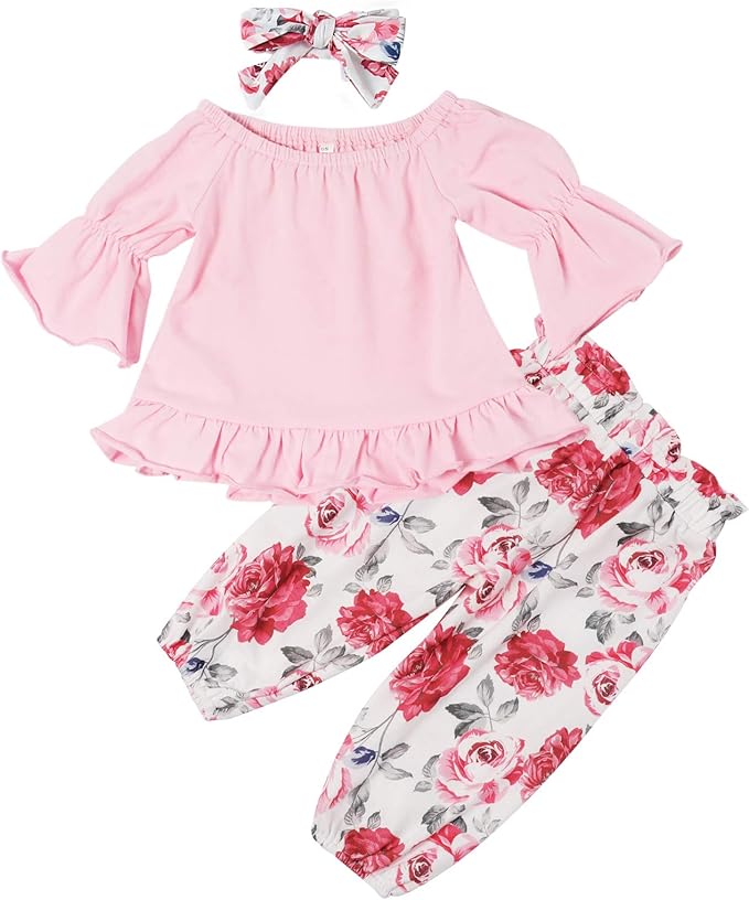 Newborn Baby Girl Clothes Outfits Infant Long Sleeve Ruffle