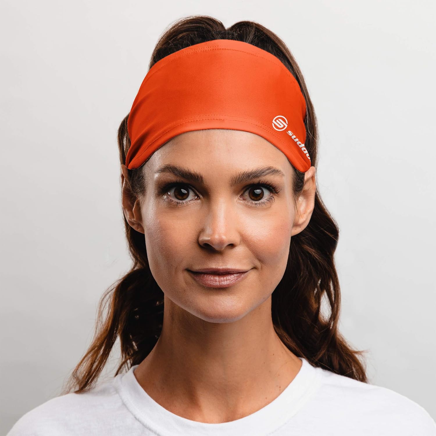 Suddora Solid Color Wide Headband/Sweatband - Workout, Football, Soccer, Yoga (Orange): Sports & Outdoors