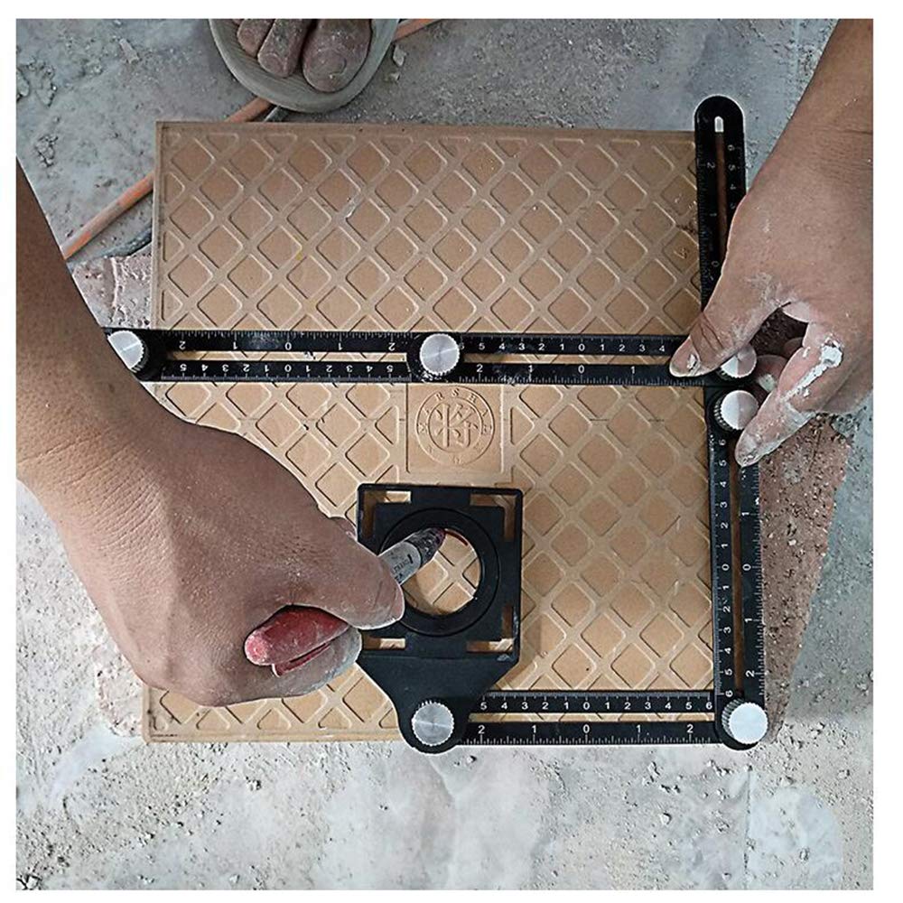 Metal Angleizer Template Tool with Perforated Mold LETBUY-Tech Premium Aluminum Alloy Angle Ruler Carpenters DIY Easy /& Profesional to Use for Builders 1 set LETB Multi Angle Measuring Ruler Craftsmen