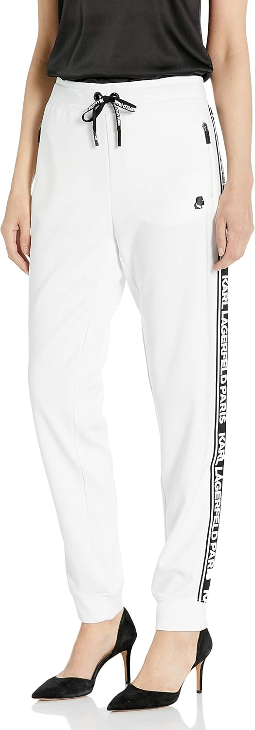 Karl Lagerfeld Paris Women's Logo Taping Jogger Pant: Clothing