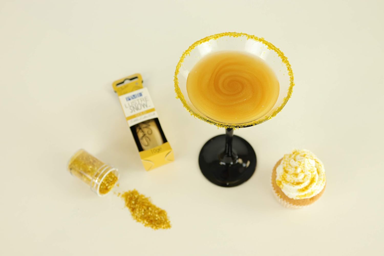 PME Gold Sparkling Glitter Flakes for Cake Decorating (7g), PACK OF 1 - Image 5