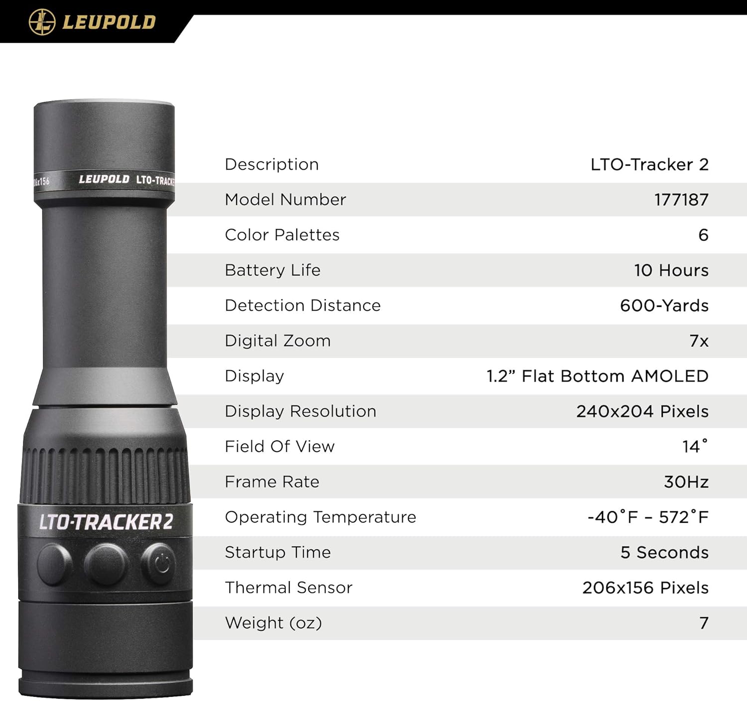 Leupold LTO Tracker 2 Thermal Viewer, Black (177187): Garden & Outdoor