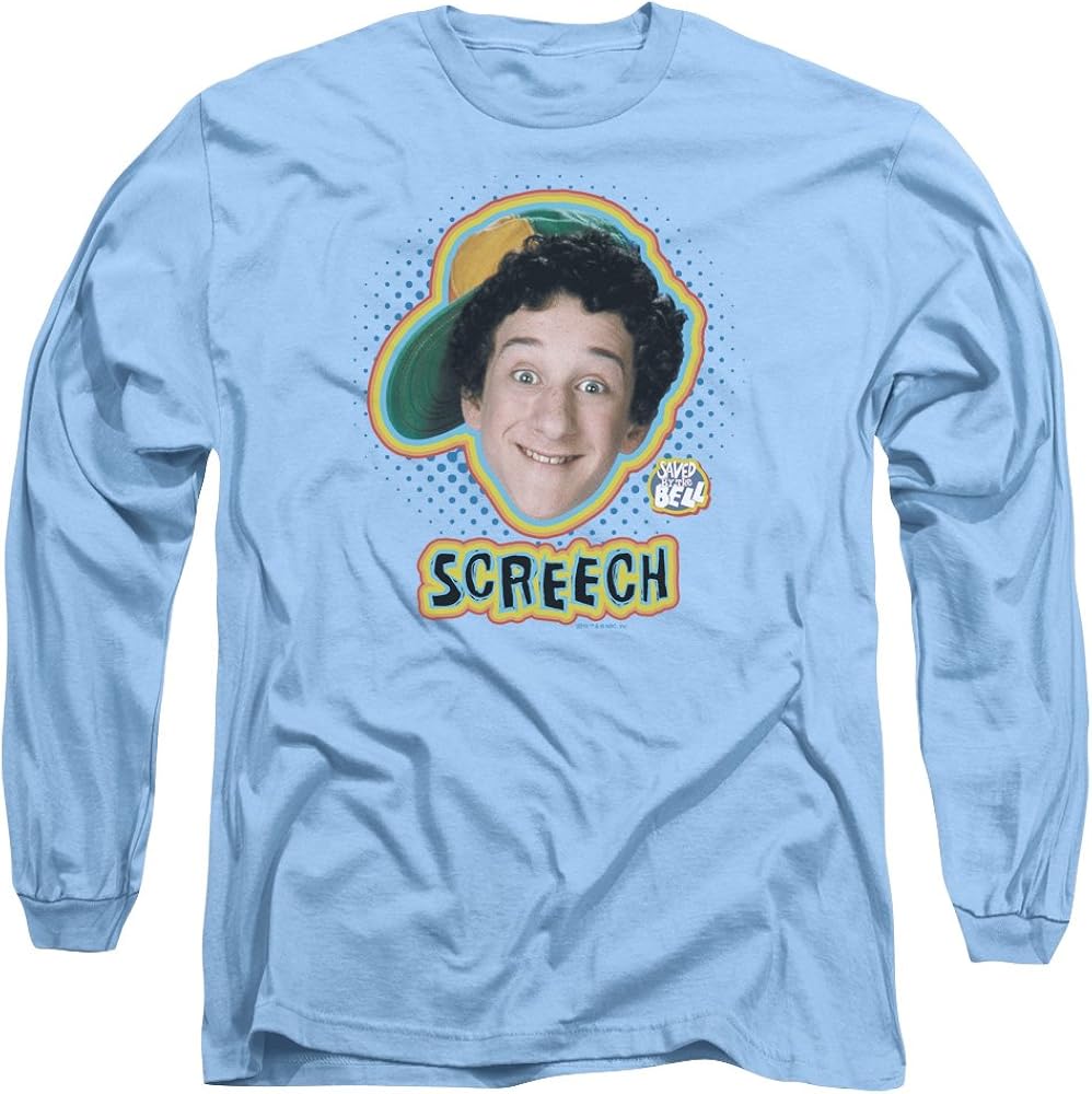 Amazon.com: Saved by The Bell Screech Unisex Adult Long-Sleeve T Shirt ...
