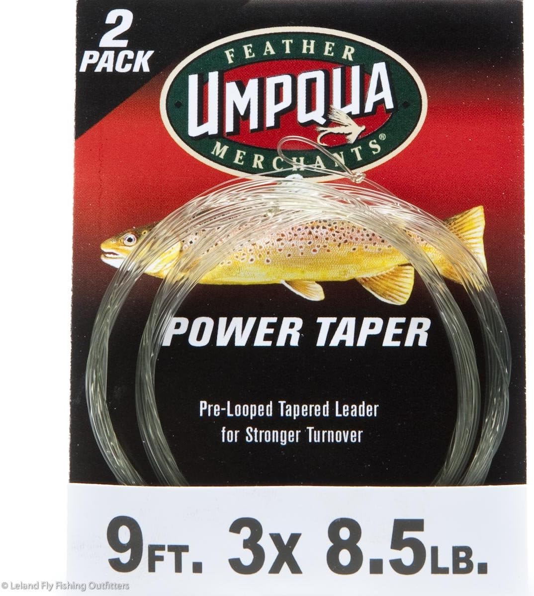 Umpqua Fly Fishing Trout Taper Leader 6 Packs 9 Length 4X 6 Fly
