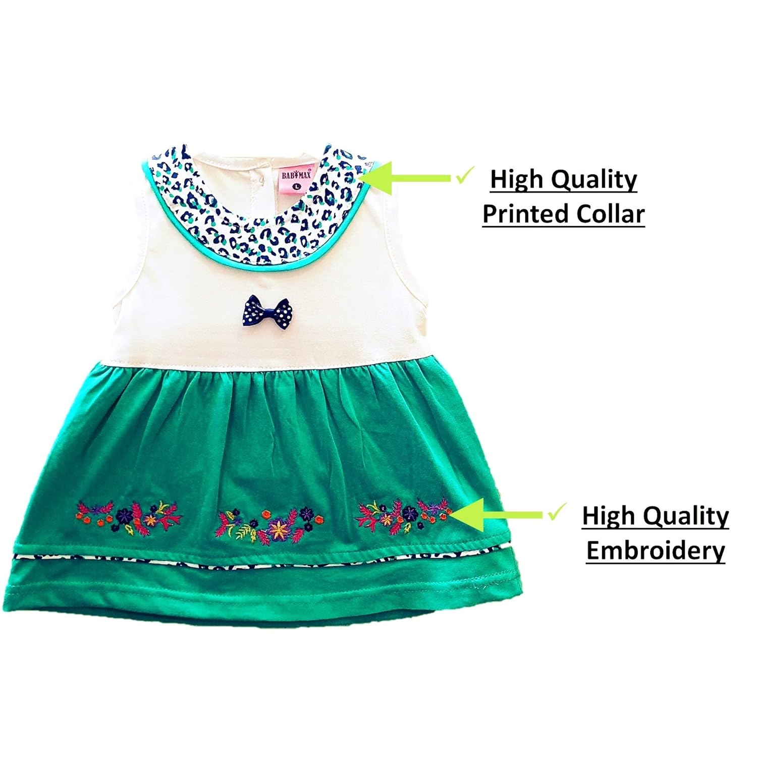 emerald green baby dress