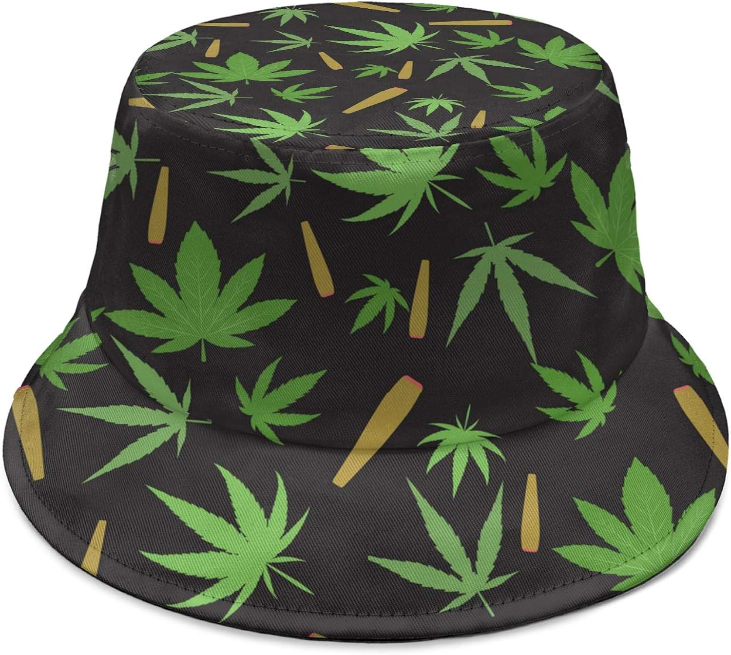 Weed Bucket Hats 4 Corners Cannabis Oil Plant Foldble Fishing Outdoor