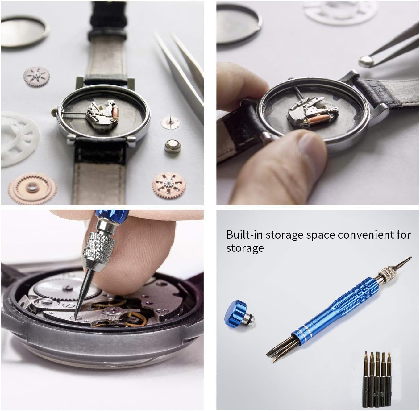 GOOGUJIA Watch Repair Tool Kit, Case Opener Spring Bar Tool, Watch Battery Replacement Tool Kit, Watch Band Link Removal Tool Set with Carrying Case and Instruction Manual For Beginner (172, Medium): Home Improvement