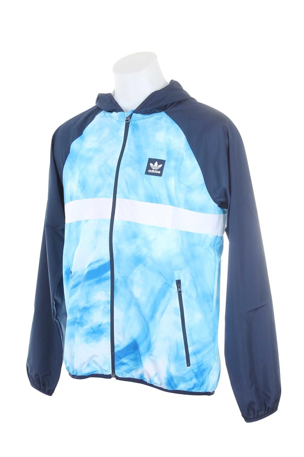 adidas skateboarding windbreaker in teal and navy