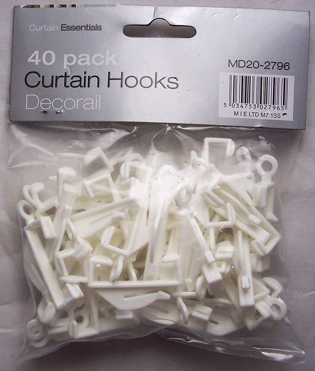 Curtain Hooks - Decorail - 40 Pack