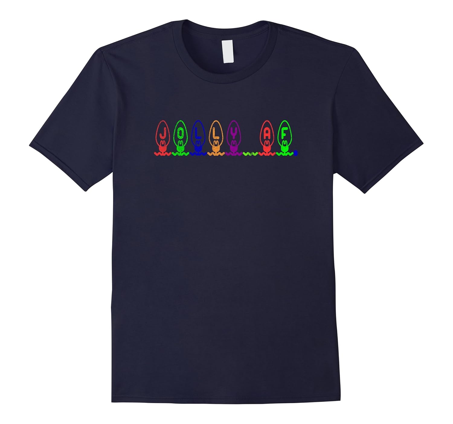 Jolly AF Funny Rude Anti Merry Ugly Christmas Lights Shirt-ANZ